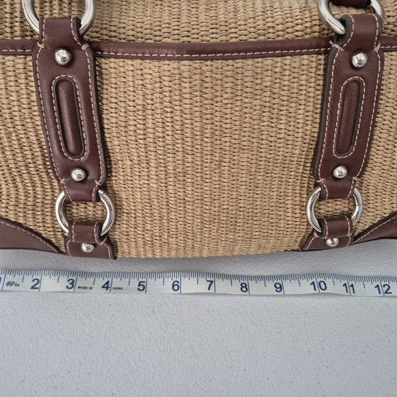 ETIENNE AIGNER Satchel Style Monaco Straw Collection Tote Handbag - Picture 12 of 15